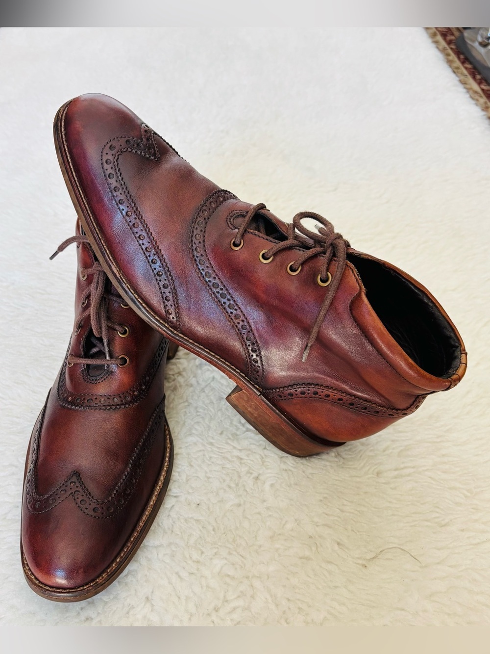 Cole Haan Liam C11053 Men's Brown Leather Wingtip Lace-Up Chukka Boots size 9 M